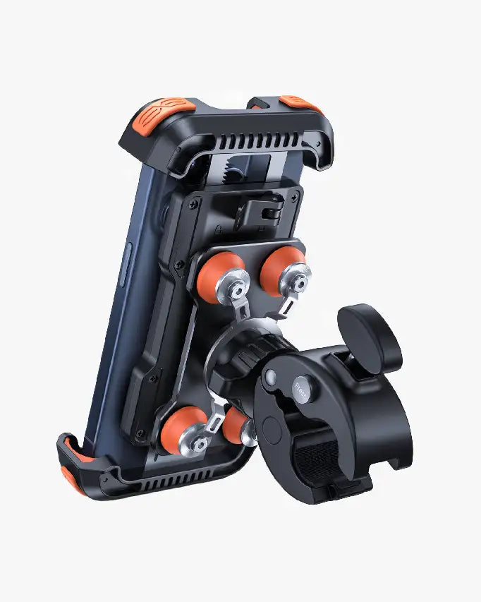 Dual Vibration Dampener & Anti Shake Motorcycle Cell Phone Holder for 4.7-6.7'' iPhone Android and More